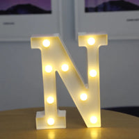 Luminous LED Alphabet Letters Digital Lamp Battery Warm Night Light for Home Wedding Birthday Christmas Party DecorationAzizaK