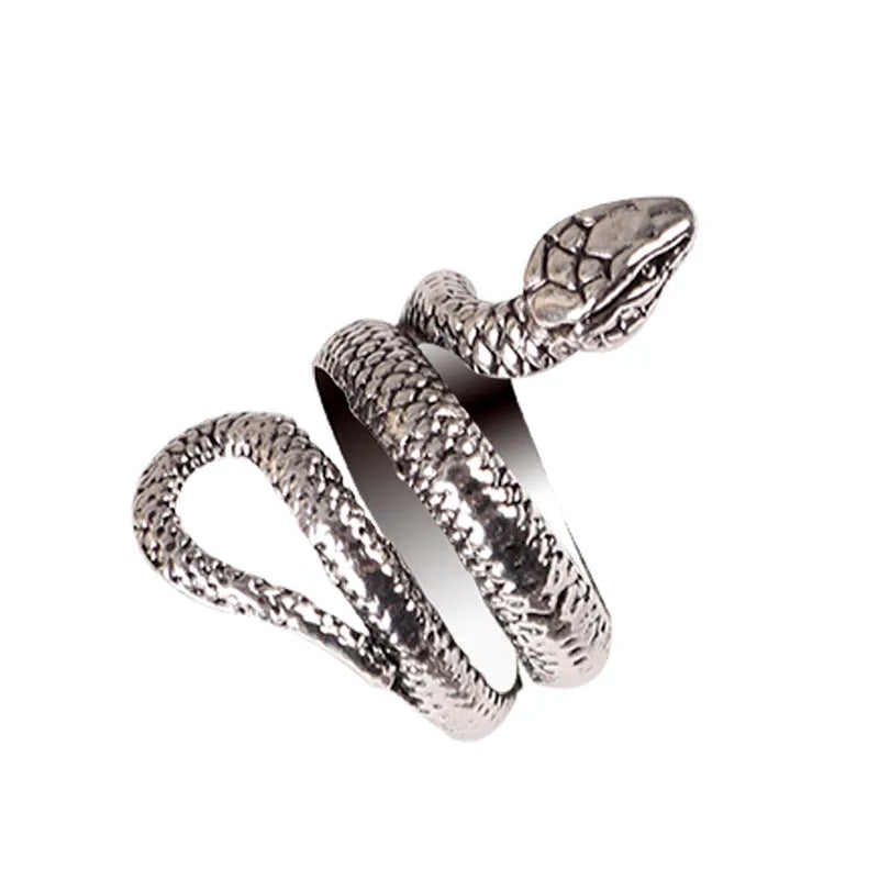 Retro hip-hop rock snake ring