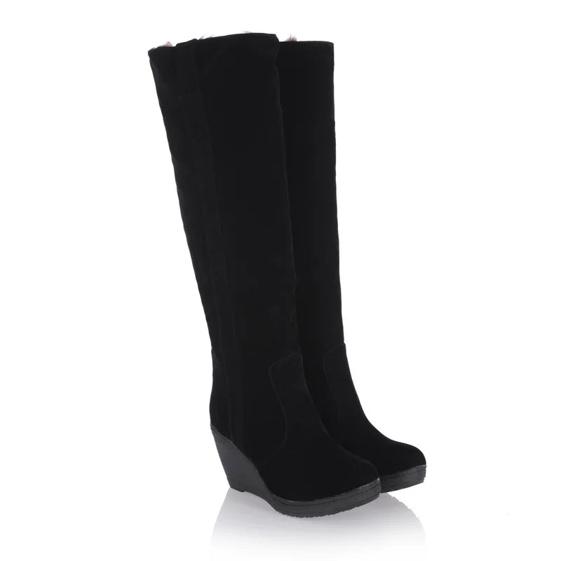 knee length boots, reversible inner fur, on the boot by means of a zipper