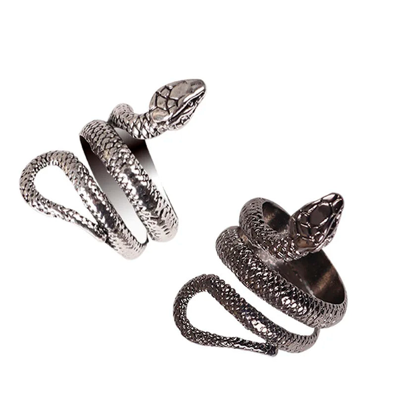 Retro hip-hop rock snake ring