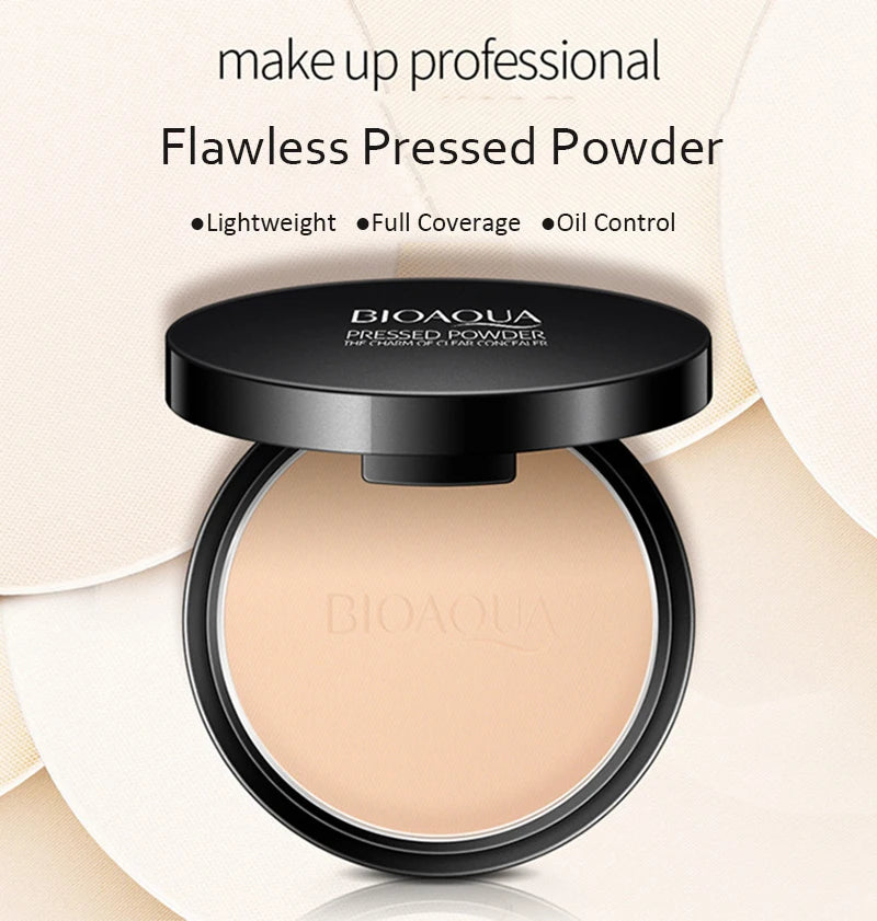 BIOAQUA Brand Face Base Mineral Pressed Powder Makeup Matte Smooth Concealer Control Oil Foundation Contour Make Up Cosmetics