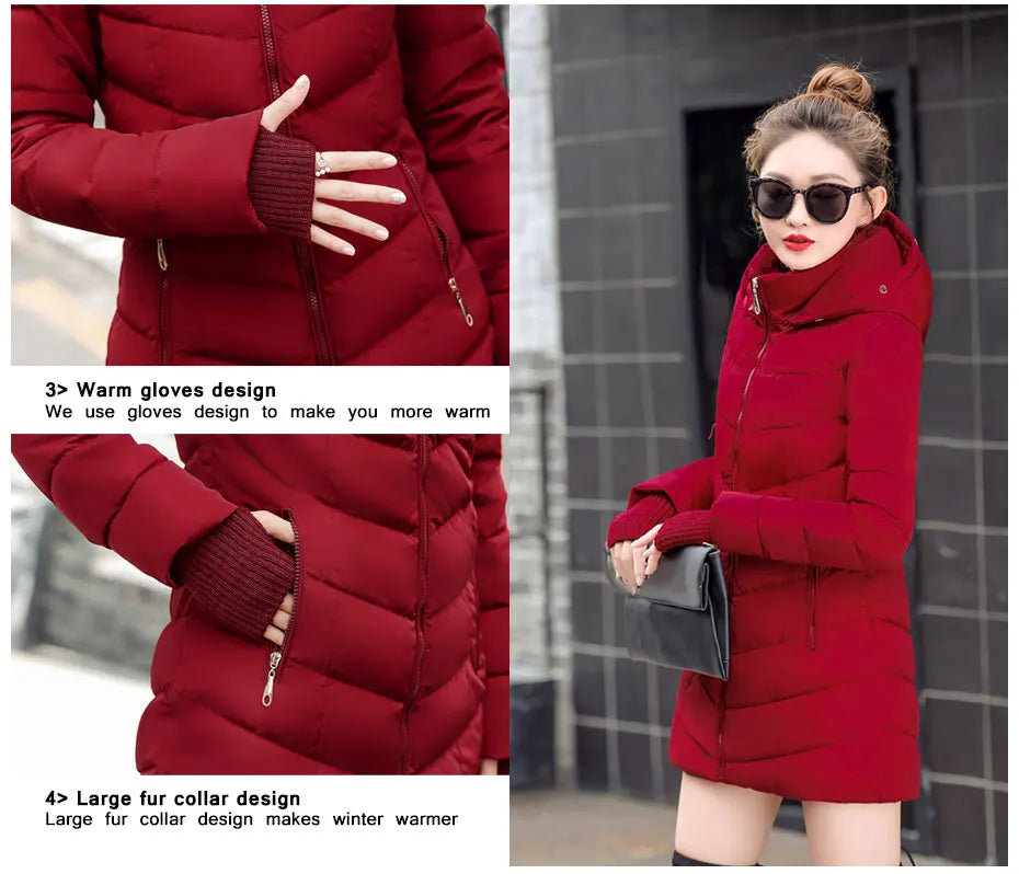 Thicken Warm Padded Cotton Long Coat