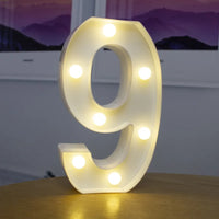 Luminous LED Alphabet Letters Digital Lamp Battery Warm Night Light for Home Wedding Birthday Christmas Party DecorationAzizaK