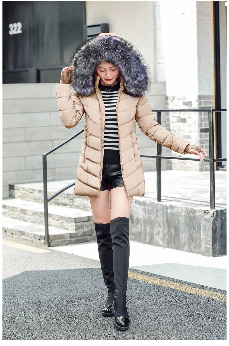 Thicken Warm Padded Cotton Long Coat