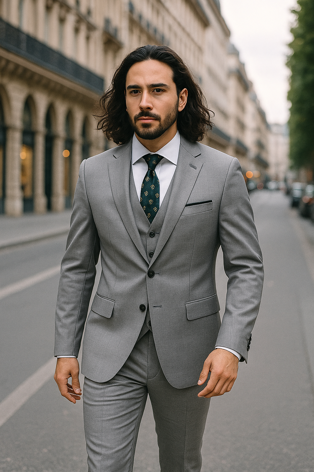 🤵‍♂️ Men's 3-Piece Suit – Jacket, Trousers & Vest | Formal Wedding & Business Outfit