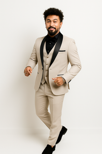 Men’s Slim Fit 3-Piece Suit – Jacket, Vest & Pants | AzizaK
