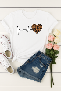 Leopard Heartbeat Graphic Tee