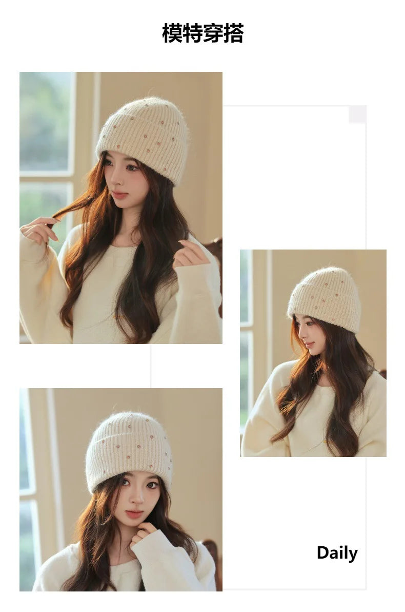 Soft and warm rabbit fur hat