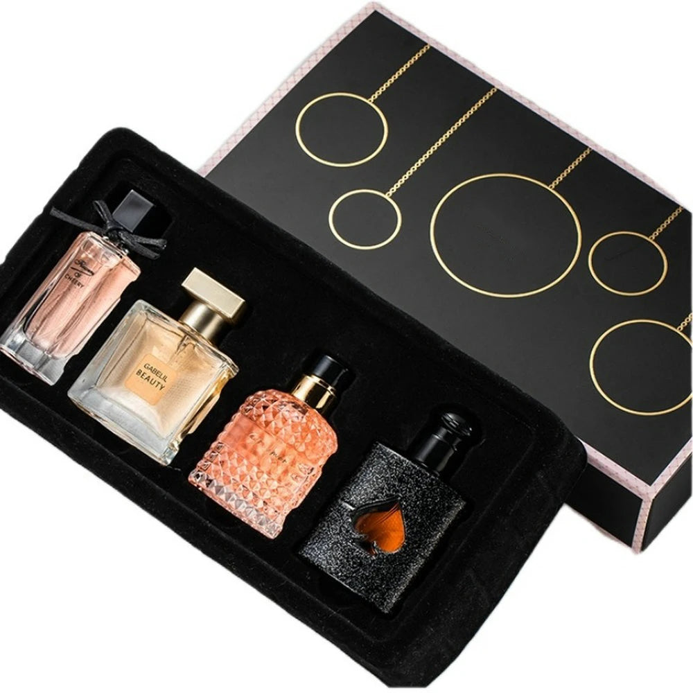 Coffret Cadeau Parfum Original 105 ml, Coffret Quatre Pièces, Parfum Frais et Longue Durée, Eau de Parfum, Parfum Floral Végétal, Parfum Frais