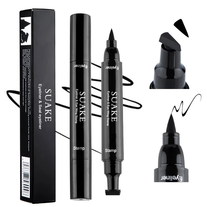 Liquid Eyeliner Stamp Marker Pen Waterproof Long Lasting Double-ended Cosmetic Makeup Eye Liner