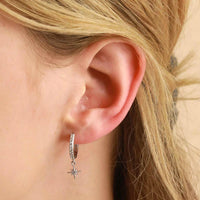 White crystal earrings (925)