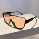 Vintage Semi-round Sunglasses Women Fashion Monoblock Outdoor Goggle Shades Trending 2023 New Design UV400 Eyewear