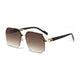 Retro Oversized Double Bridge Metal Sunglasses UV400