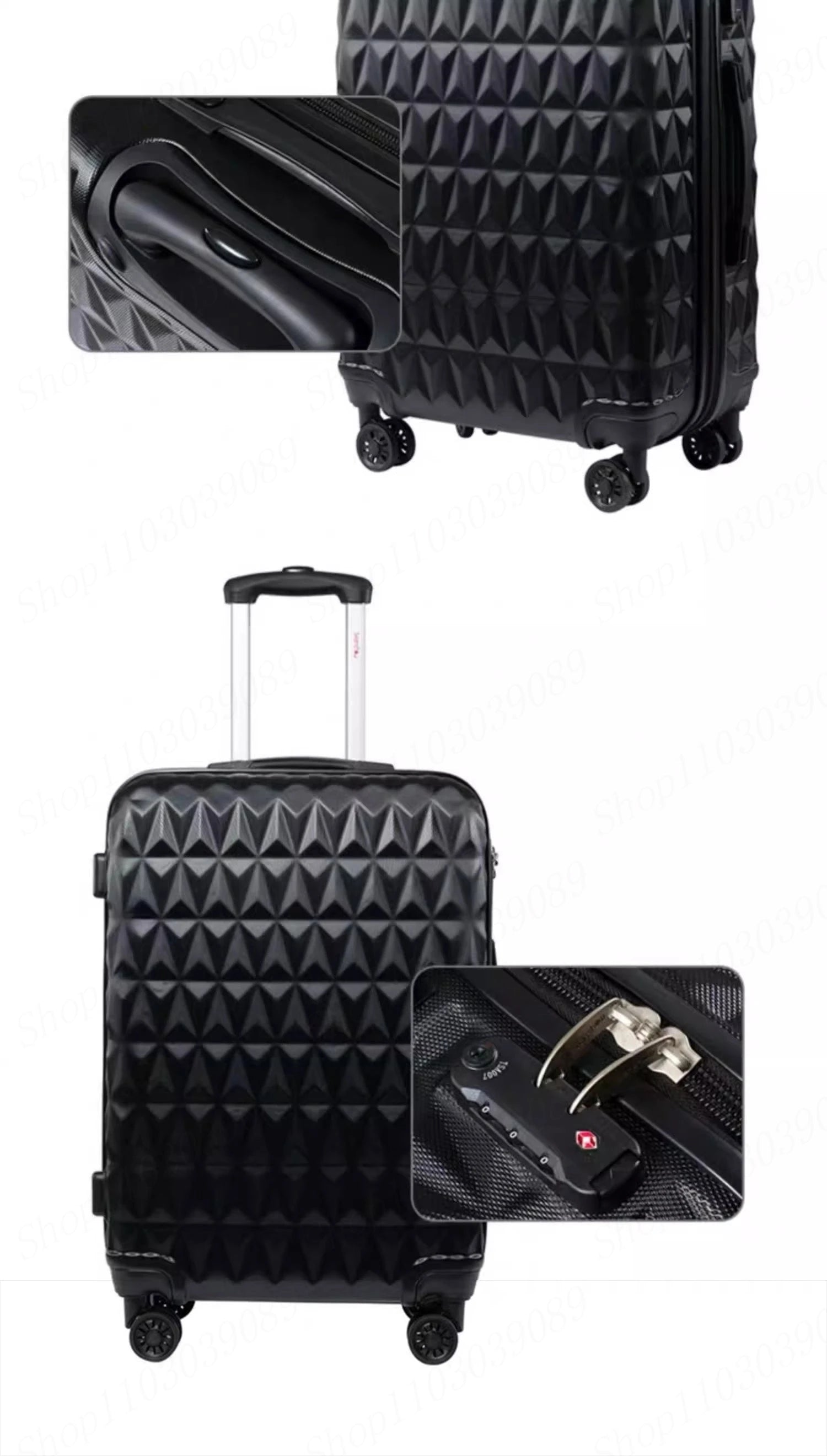 Rolling travel suitcase