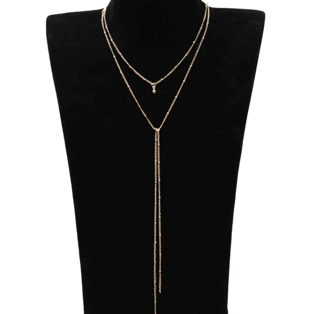 Single chain gold and silver choker necklace