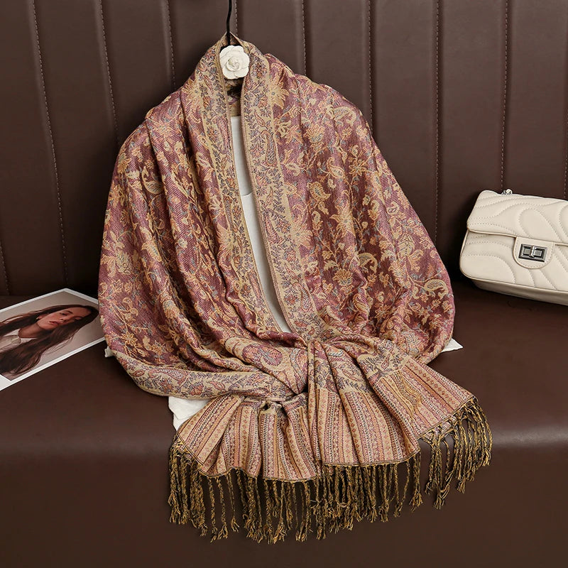 Luxury Brand Pashmina Cashmere Scarf