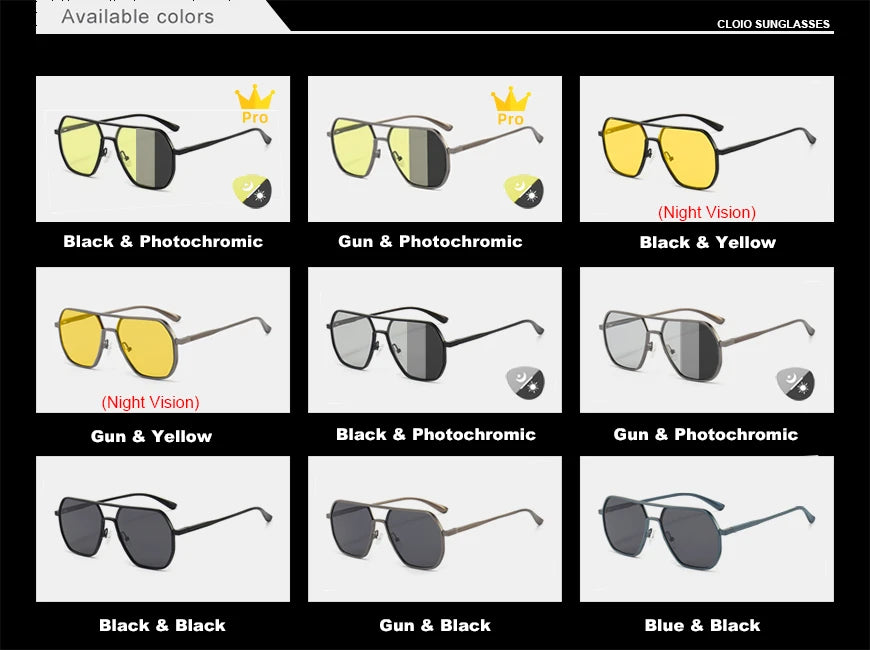 Square Aluminum Sunglasses UV400