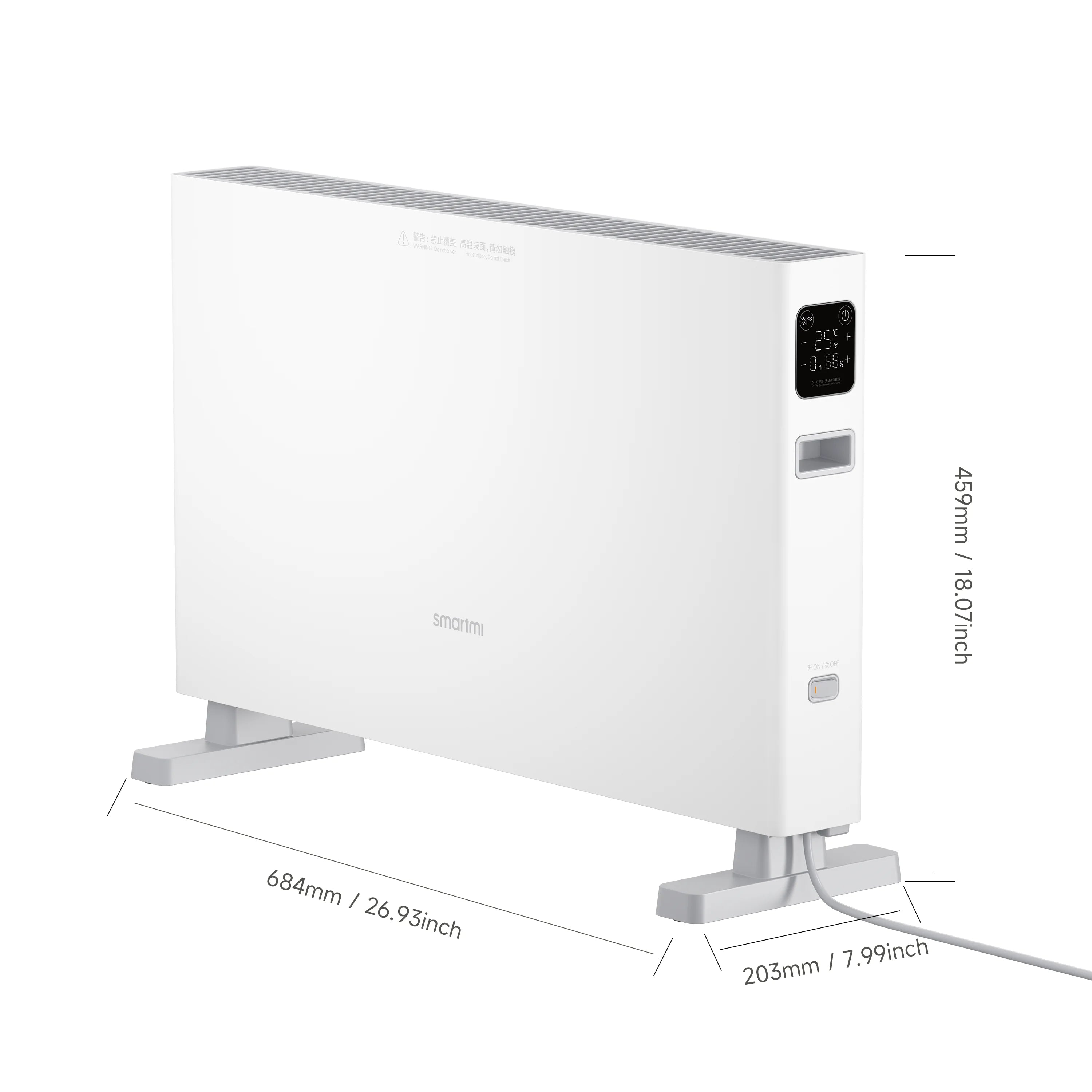 Smartmi Electric Heater 1S, Fast Heat Convector, Mi-Home App Control, Waterproof