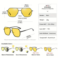 Square Aluminum Sunglasses UV400