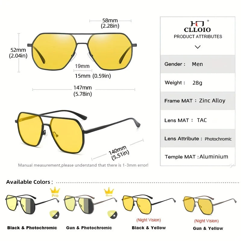 Square Aluminum Sunglasses UV400