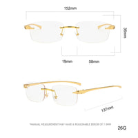 rimless sunglasses