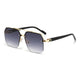 Retro Oversized Double Bridge Metal Sunglasses UV400