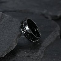 Stainless Steel Rotating Anxiety Rings with Roman Numerals