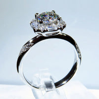 Luxury White Cubic Zirconia Engagement Rings for Women Silver ColorAzizaK