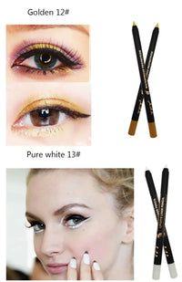 Long Lasting Eyeliner Pencil Colourful Pigment Waterproof Blue Black White Color Gel Eye Liner Pen Makeup Eye Beauty Cosmetics