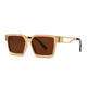 Vintage Fashion Gold Square Sunglasses Luxury Brand Classic Design