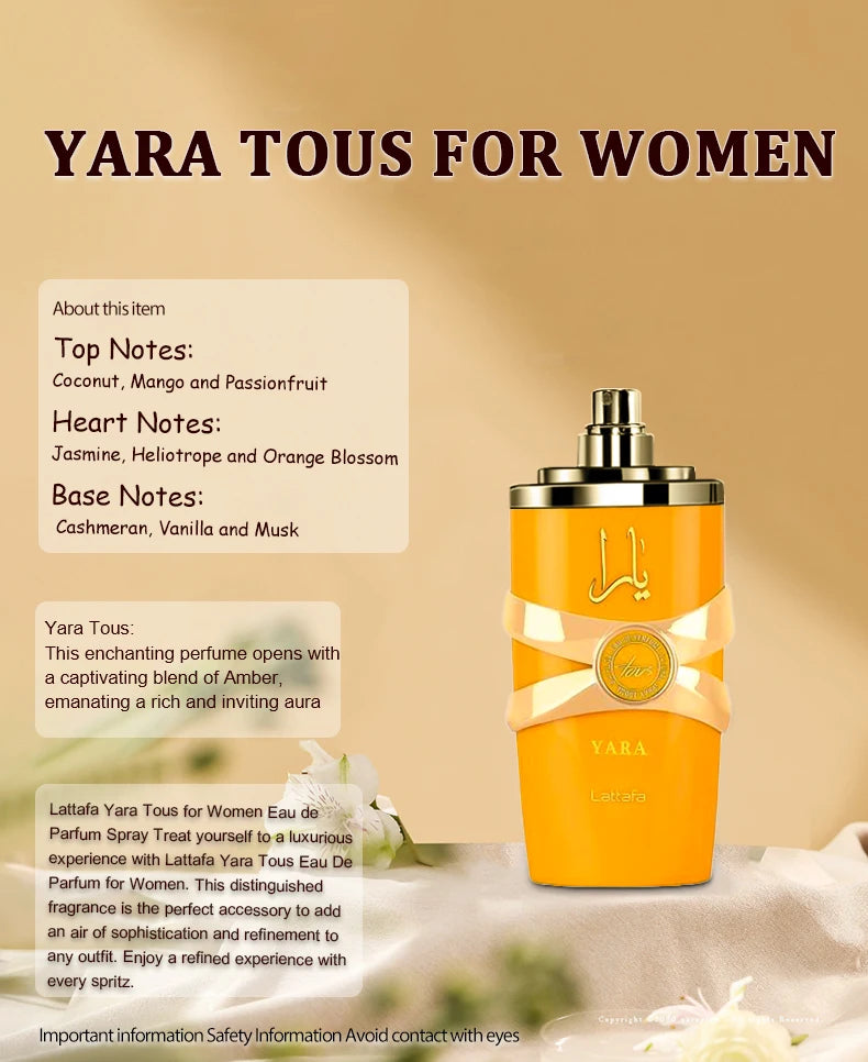 Original Perfume Spray 100ml Long Lasting Perfume for Men Yara Moi Tous Asad Perfume for Women Long Lasting Pheromones Gift