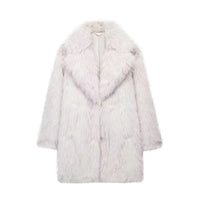 TRAFZA Faux Fur Effect Coat