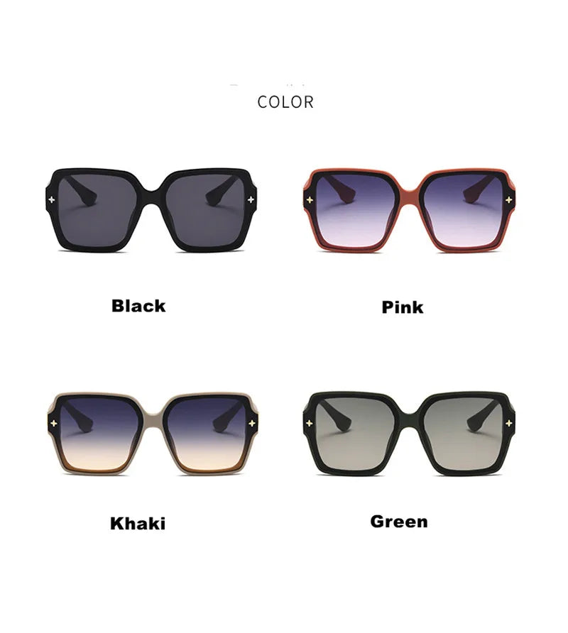 trendy square frame sunglasses