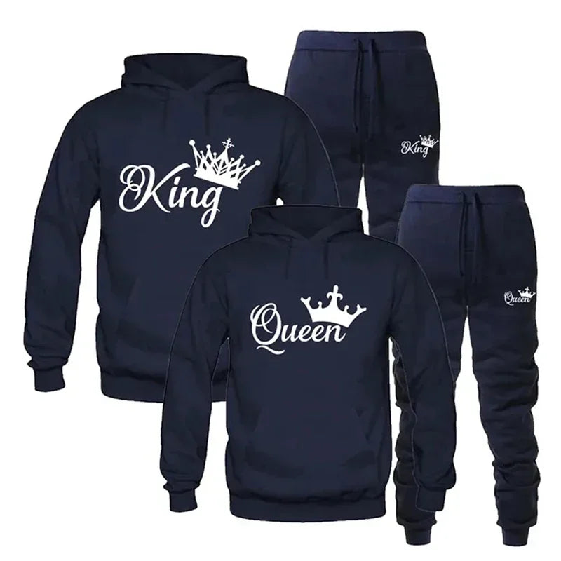 King Printed Cotton Fleece 2 Piece Tracksuit