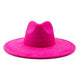 Suede fedora hat with heart shaped top, 3.75" brim