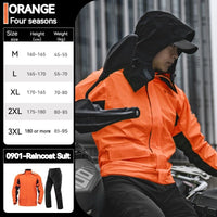 Men and women Jackets and pants Waterproof and breathable reflective raincoatAzizaK