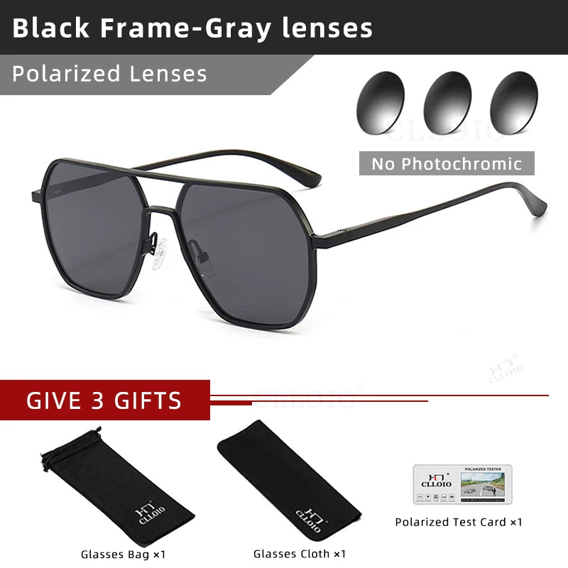 Square Aluminum Sunglasses UV400