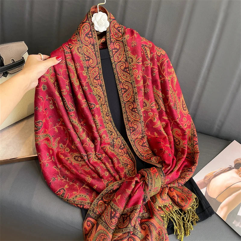 Luxury Brand Pashmina Cashmere Scarf