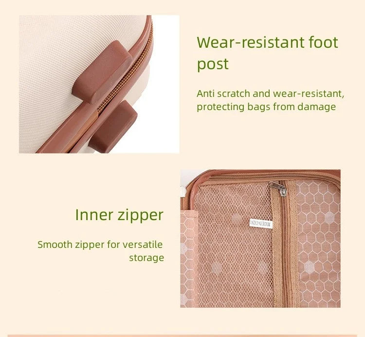 Portable carry-on suitcase with password lock