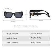 RBRARE 2024 New Fashion Square Sunglasses Women Personality B Word Trend Sunglasses Ins Sunglasses Ladies Gafas De Sol Mujer