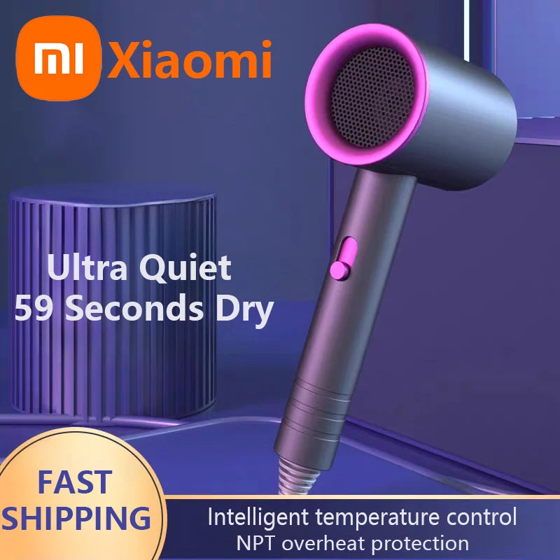 XIAOMI Hair Dryer High-speed Blue Light Negative Ion Low Noise Constant Temperature And Quick Drying Suitable For Home Salons