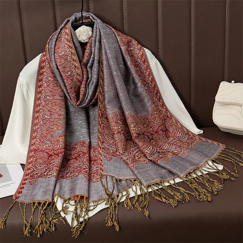 Luxury Brand Pashmina Cashmere Scarf