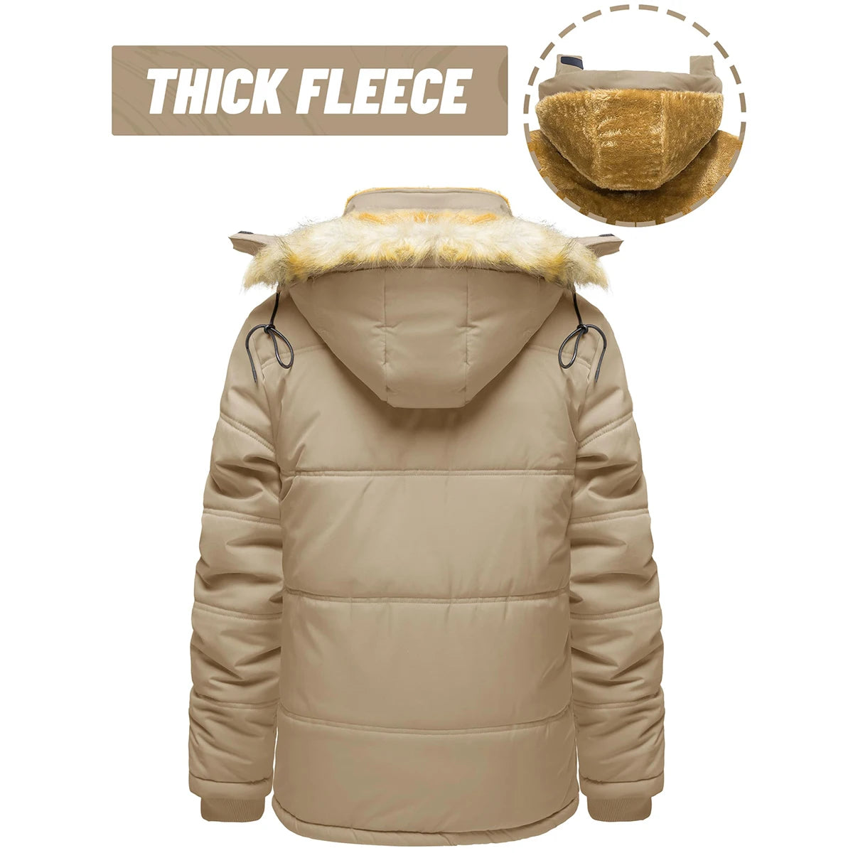 TACVASEN Fleece Lined Parka Jacket