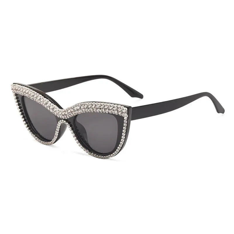 Vintage Cat Eye Sunglasses with Rhinestones