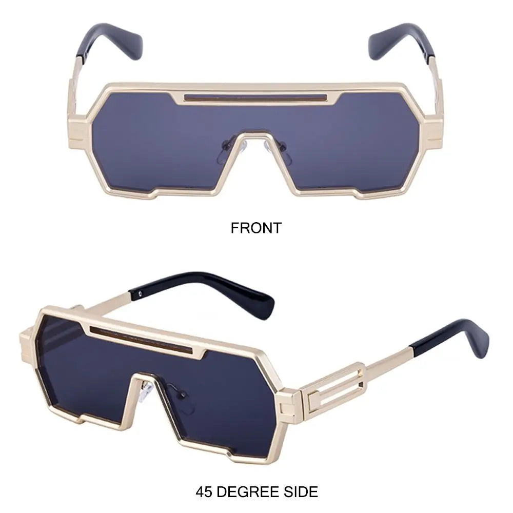 Irregular Square Metal Sunglasses