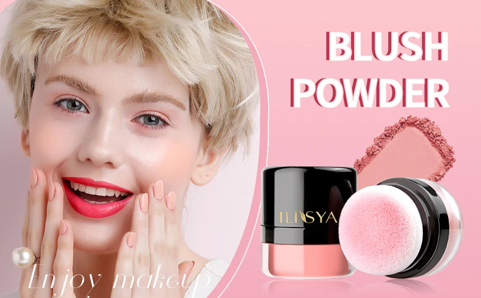 ILISYA Face Blusher Powder Cheek Rouge Nourishing Nude Makeup Brightening Complexion Repair Cosmetics Maquiagem