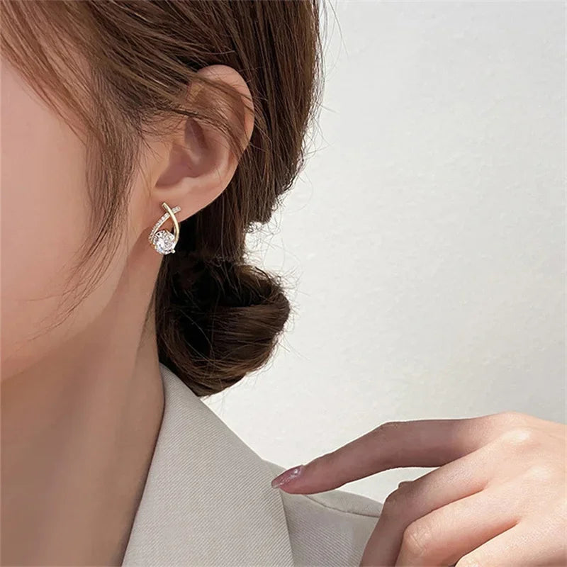 Trendy Cross Stud Earrings