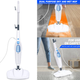 12 in 1 Electric Steam Mop with 120 Degree Rotating Head for Floor Cleaning, 5000W Steam Cleaner, 400ml Water Tank