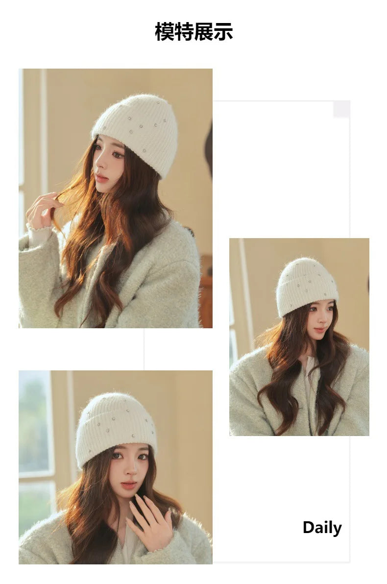 Soft and warm rabbit fur hat