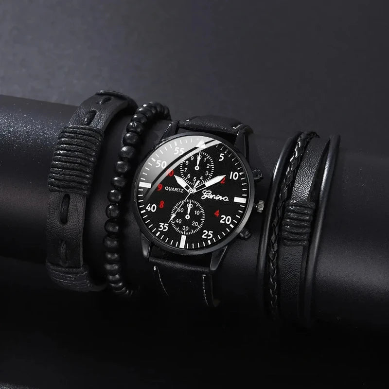 4/2/1pcs Sports Watch Set Quartz Wristwatch